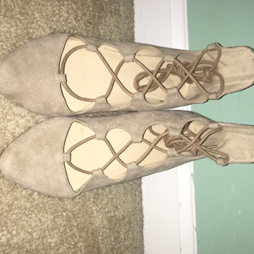 Pink flats